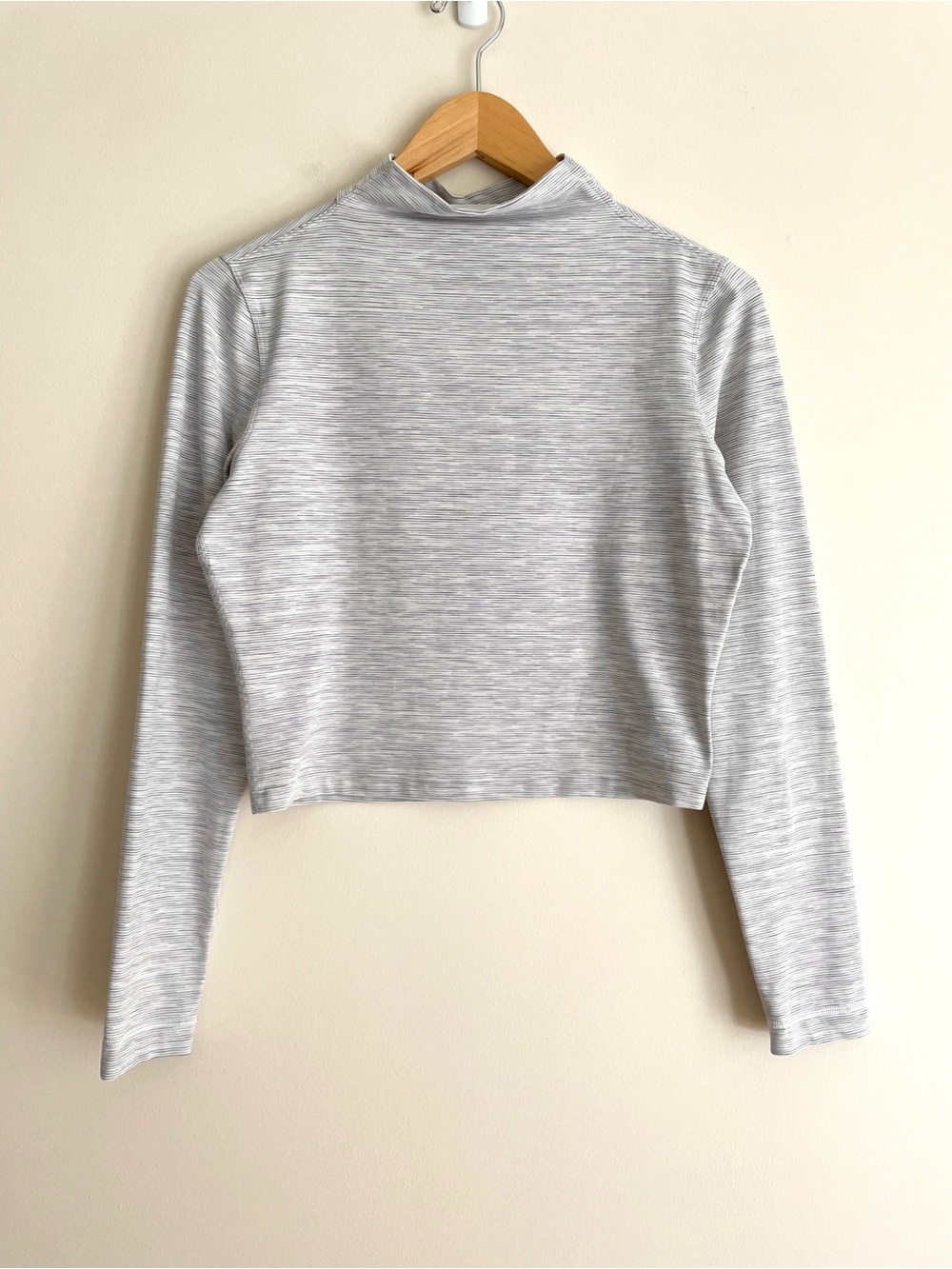lululemon All Aligned Mock Neck Striped Long Sleeve Nulu